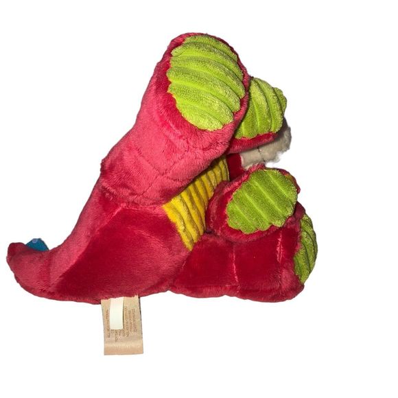 NWT Nat & Jules Pink & Green Dinosaur Plush,Dog Toy, Soft and Cuddley, Rattles - Picture 5 of 7